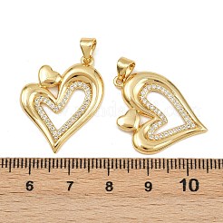 Pendentifs avec zircon cubiques à micro-pavés en laiton&nbsp;KK-C132-03E-G
