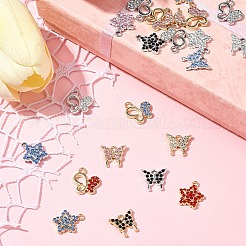24 Stück 6 Stile Rack-Plating-Legierung Charms&nbsp;FIND-FS0003-09
