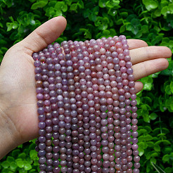 Natürlichen Edelstein Rubin runde Perlen Stränge&nbsp;G-O017-6mm-06