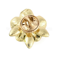 Blumenbrosche aus Legierungskristall und Kunststoffperlen für Damen&nbsp;JEWB-M045-02LG