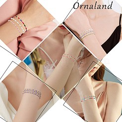 2 pièces 2 styles de perles de rocaille en verre ensembles de bracelets extensibles&nbsp;BJEW-SW001591