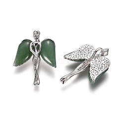 Pendentifs en aventurine vert naturel&nbsp;G-L520-C03