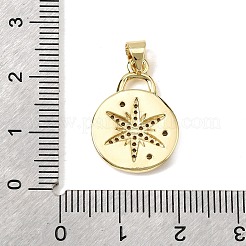 Pendenti in zirconi cubici trasparenti in micro pavè di ottone&nbsp;KK-H267-009A-G