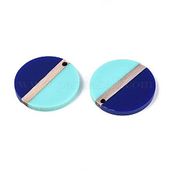 Pendentifs en résine opaque et bois&nbsp;RESI-T057-73A