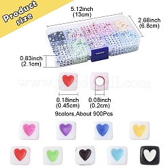 900pcs 10 Farben undurchsichtige Acrylperlen&nbsp;OACR-FS0004-04
