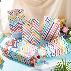 20 sac de rangement en papier à rayures arc-en-ciel (4 styles différents)&nbsp;ABAG-TA0002-36
