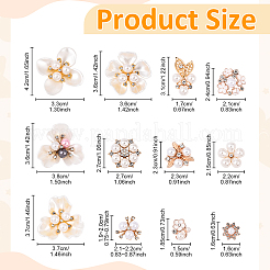 24 stücke 12 stile legierung dekorieren verwendung für diy die tasche oder haarschmuck&nbsp;FIND-YW0009-59