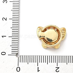 Chiusure magnetiche in ottone micro pavé trasparente con zirconi&nbsp;KK-Z139-01G-01