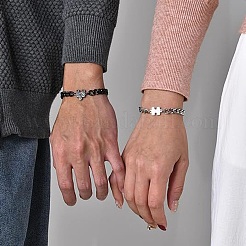 Bracelets de chaîne d'acier inoxydable&nbsp;PW-WG754FE-02
