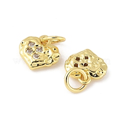 Ciondoli in ottone zirconi chiari micro pavé&nbsp;KK-V015-17P