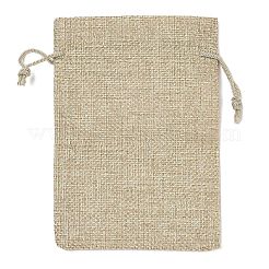 Bolsas de embalaje de arpillera impresas navideñas bolsas con cordón&nbsp;ABAG-Q053-02A-09