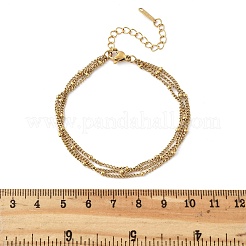 Bracelets multibrins en acier inoxydable 304&nbsp;BJEW-Q051-02G-B