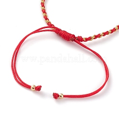 Fabrication de bracelet en cordon tressé en nylon réglable&nbsp;AJEW-JB00891-02