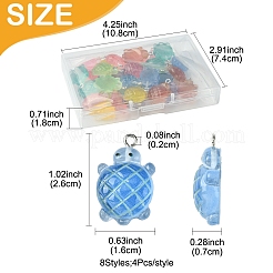 32 pendentif en résine opaque lumineuse et dégradé de 8 couleurs&nbsp;RESI-FS0001-96