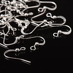 Ganci per orecchini in ottone placcato color argento&nbsp;X-KK-Q369-S