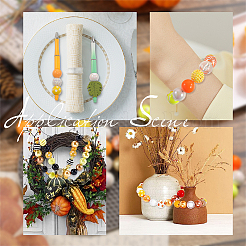 50 Stück Acrylperlen mit Thanksgiving-Motiv in 10 Stilen&nbsp;SACR-SC0001-21