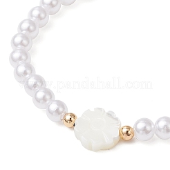 3 Stück 3 Stile ABS-Kunststoff-Imitationsperlen und Muschelperlen Stretch-Armbänder für Frauen&nbsp;BJEW-JB11797