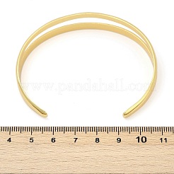 Ausgehöhlte Manschettenarmreifen aus 304 Edelstahl für Damen&nbsp;BJEW-Z097-04G