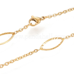 Collares de cadena de cable de acero inoxidable 304&nbsp;NJEW-M183-02G