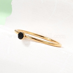 Fingerringe aus Edelstahl 304 mit Strassen für Damen&nbsp;SA-CBAB767-26A-G