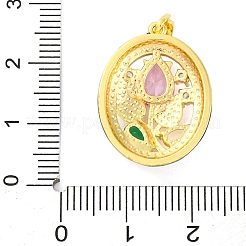 Colgante micropavé cubic zirconia de latón&nbsp;KK-A232-09G-02