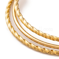 7 Stück PVD-Vakuumbeschichtung 304 Edelstahl Ring Armreifen Set für Frauen&nbsp;BJEW-A011-14B-G