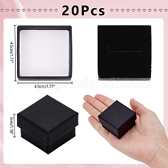 Schmuck-Geschenkboxen aus mit Kraftbaumwolle gefülltem Papppapier&nbsp;LS-CBOX-WH0003-01A