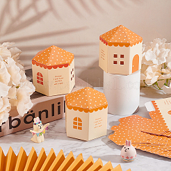 Geschenkboxen für kleine Häuser aus Papier&nbsp;CON-WH0088-55B