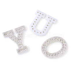 Patchs de strass en résine alphabet&nbsp;DIY-TAC0005-45A