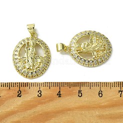 Pendentifs avec zircon cubiques à micro-pavés en laiton&nbsp;KK-H472-53H-G