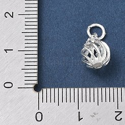 Latón micro pavimenta claro cubic zirconia encantos&nbsp;CU-CBABB5B-09S