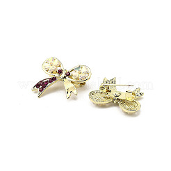12 broche en alliage de strass avec nœud papillon&nbsp;JEWB-A033-16G