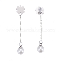 Orecchini a nappa con catena in acciaio inossidabile 304&nbsp;EJEW-I248-14