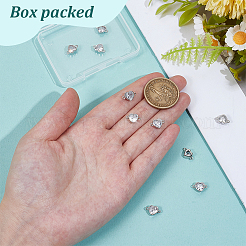 10 Stück Messing Pavé klar Zirkonia Verbinder Charms&nbsp;KK-BC0015-61A-P