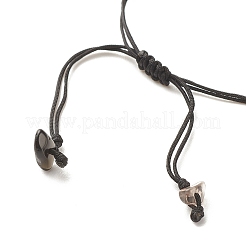 Geflochtenes Perlenarmband aus natürlichen Obsidiansplittern&nbsp;X-BJEW-JB08019-08