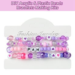 DIY-Sets zur Herstellung von Armbändern aus Acryl- und Kunststoffperlen&nbsp;DIY-FS0006-47