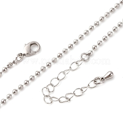 Collane con catena a palline in ottone da 2 mm&nbsp;MAK-L045-07P