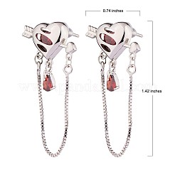 Cuore di strass siam con orecchini pendenti a forma di freccia&nbsp;JE1030A