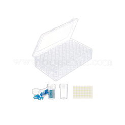 120 Gitter Mini-Set mit runden Schmuckgläsern aus Kunststoff mit Schraubverschluss&nbsp;AJEW-WH0348-305