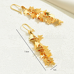 Eleganti orecchini a cerchio in ottone con nappa a farfalla&nbsp;MY6765