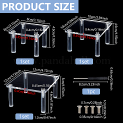 Quadratische Minifigurenständer aus transparentem Acryl&nbsp;ODIS-FG0001-87