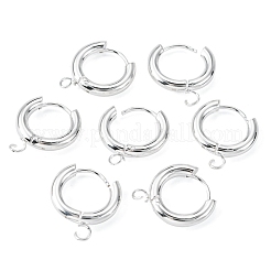 201 accesorios para pendientes de aro huggie de acero inoxidable&nbsp;STAS-P283-01C-S