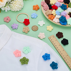 48 Stück 16 Farben handgefertigtes Polyester-Strick-Ornament-Zubehör&nbsp;DIY-FG0008-52