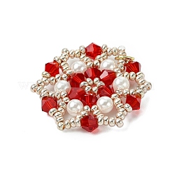 Pendenti di fiori con perline di vetro&nbsp;PALLOY-MZ00513-01