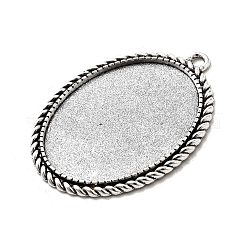 Supports de cabochon en alliage de style tibétain&nbsp;X-TIBEP-N003-17AS