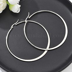 Grandes boucles d'oreilles créoles en acier inoxydable 304 résistant au ternissement&nbsp;EJEW-F105-13P