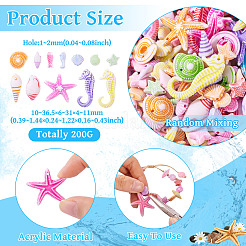 200 g Acrylperlen im Bastelstil mit Ozeanmotiv&nbsp;SACR-TA0001-48