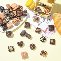 42 Stück 21 Farben Harz Cabochons&nbsp;RESI-CJ0005-05