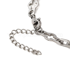 Pulseras de acero inoxidable 304 con eslabones huecos para hombre&nbsp;BJEW-JB12293-02