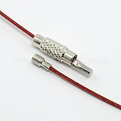 Collier avec cordon en fil d'acier inoxydable 201&nbsp;TWIR-SW001-2